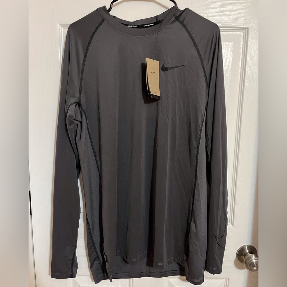 Gray, slim fit, long sleeve